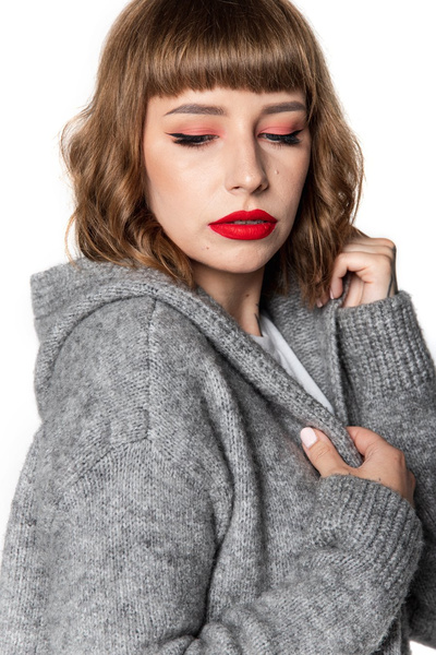 Sweter długi UNDERWORLD szary