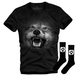 Zestaw prezentowy T-shirt męski + skarpety UNDERWORLD Wolf / Animal Footprint