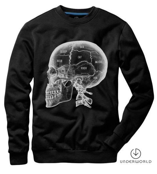 Bluza marki UNDERWORLD unisex X-ray skull