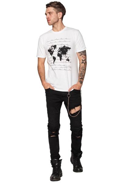 T-shirt męski UNDERWORLD World biały
