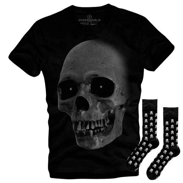 Zestaw prezentowy T-shirt męski + skarpety UNDERWORLD Skull